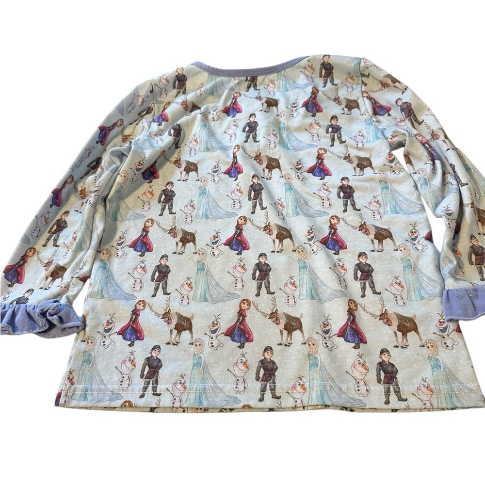 Coastal Mermaids Boutique Frozen PJ Set with Back Flap Ruffles Long Sleeve - Picture 10 of 10